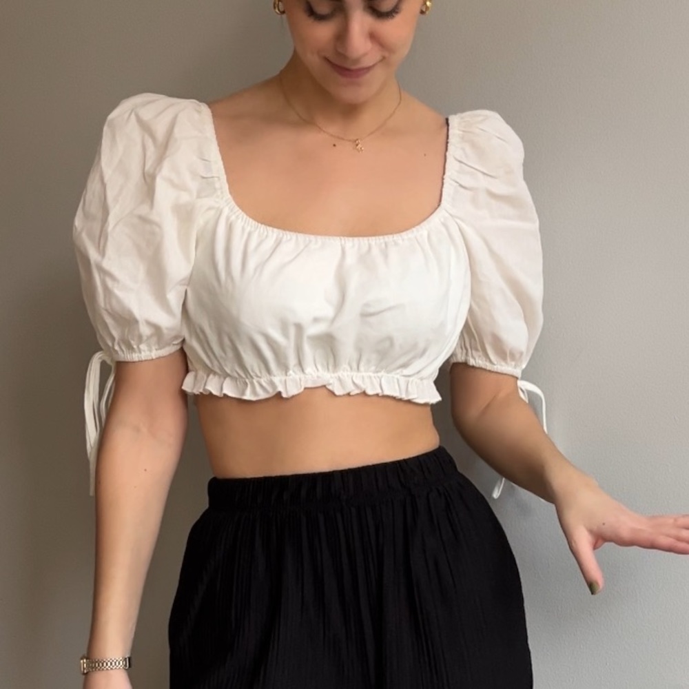 White crop top showpo